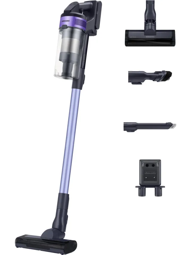 Samsung VS15A6031R4 Steelstofzuiger Batterij/Accu Droog Cyclonisch Zakloos 0,8 l 410 W Zwart, Paars