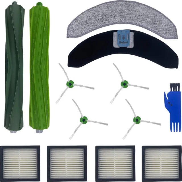 Phonillico Accessoirespakket voor iRobot Roomba Combo 10 MAX - Filter/Dweil/Zijborstel/Afzuigrol