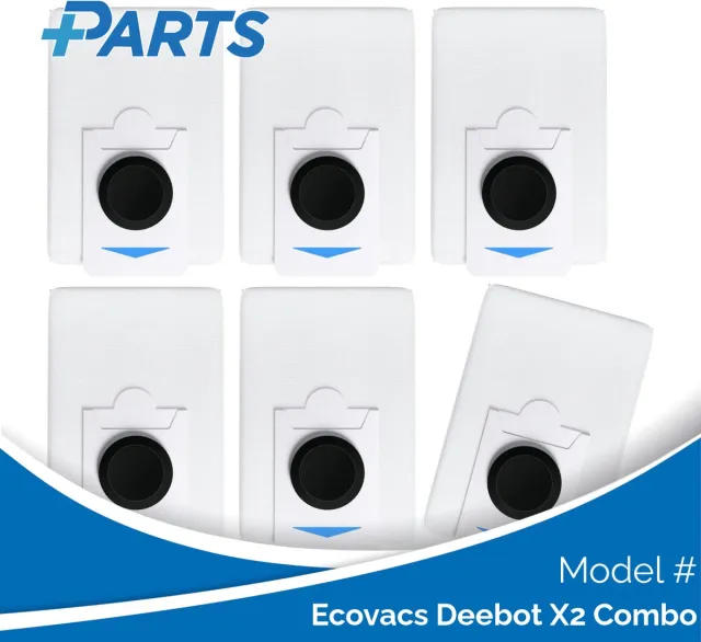 Plus.Parts Ecovacs Deebot X2 Combo Stofzakken (6 Stuks, Plus.Parts® alternatief voor DDB030028) Overig