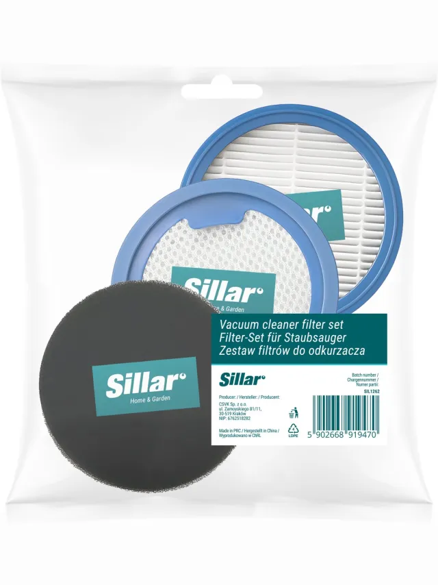 Sillar set 2 stofzuigerfilters - wasbaar - HEPA, voorfilter - anti-allergeen - vervanging voor filters - geschikt voor Electrolux Home/ Ultimate/Animal/Hygienic 700 Cordless cleaner Wit, zwart, blauw