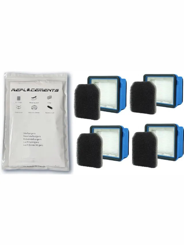 Replacements Filters geschikt voor de AEG QX6 - 4 stuks blauw