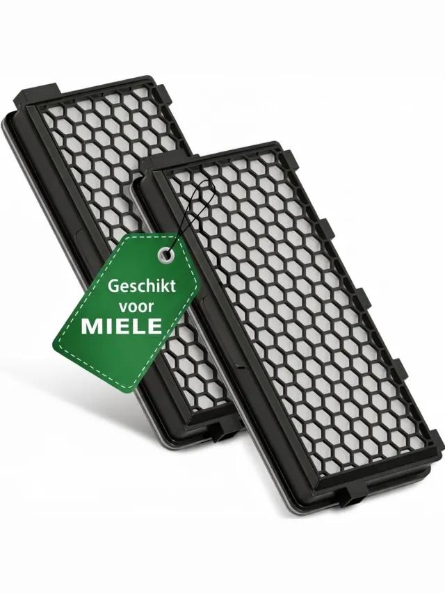 JC's HEPA Filter Geschikt voor Miele Stofzuiger – Vervangt SF-HA 50 – Voor Complete C3, C2, Compact C2, S8, S6, S5 – Premium Kwaliteit – 2 STUK(S) Zwart
