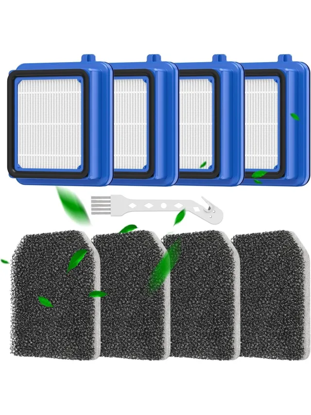 Tovbmup Filters geschikt voor QX7 AEG - Filteraccessoireset geschikt voor AEG - QX6, QX7, QX8-2, FX9 Stofzuiger Reserveonderdelen Vervangende Filters - Inclusief 4 Motorfilters, 4 Sanitaire Filters en 1 Wasbare Reinigingsborstel blauw