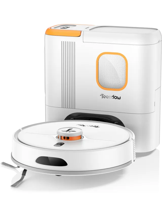 teendow D20S Max+ Robotstofzuiger & Vachtverzorging - 6000 Pa - LiDAR - 3L Zelfledigend wit