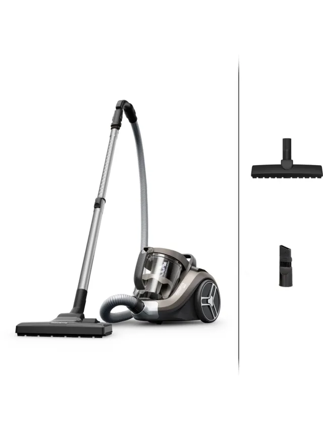 Rowenta Compact Power XXL RO4B30 - Stofzuiger - Zonder Zak - Inclusief Parketborstel - Compact - Krachtige Zuigkracht Zwart