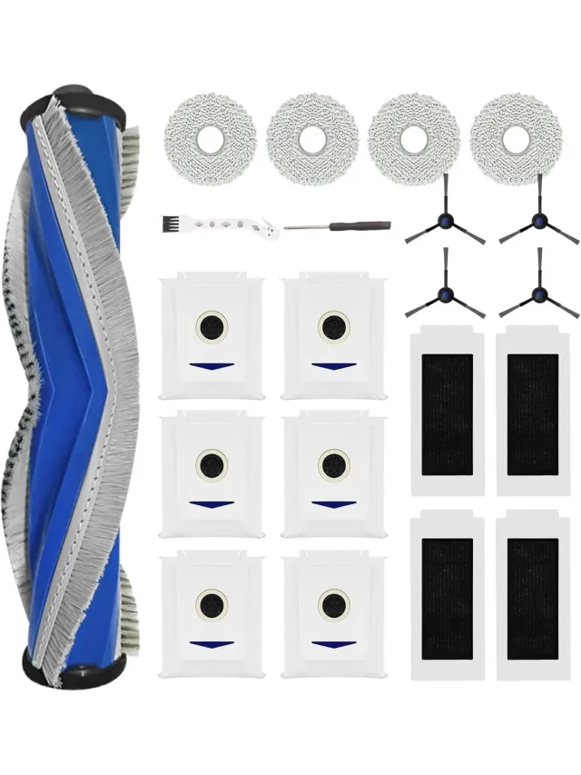 PromoHome Vervangende Accessoireset geschikt voor Ecovacs T30 Pro / T30 Max Zwart