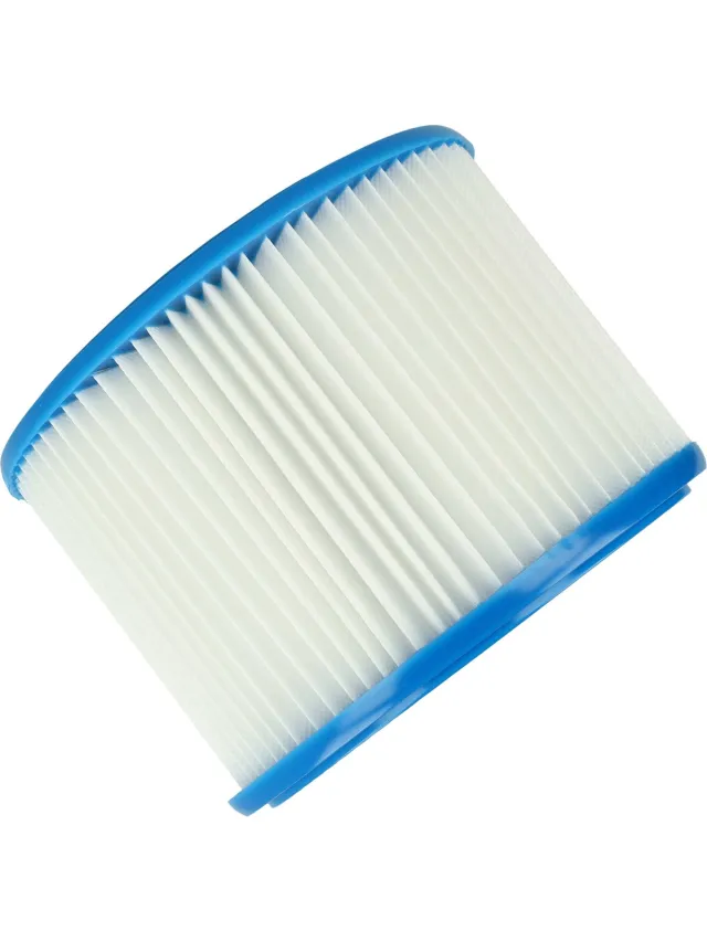 VHBW geplooid vervangingsfilter voor Bosch 2607432024 stofzuigers - cartridgefilter blauw wit