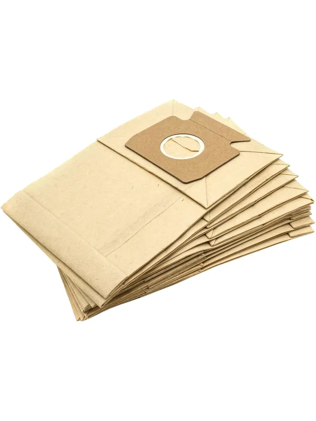 VHBW 10 stuks vervangende stofzakken voor Europlus M306 voor stofzuigers – type B 22 cm x 14,5 cm, zandkleurig
