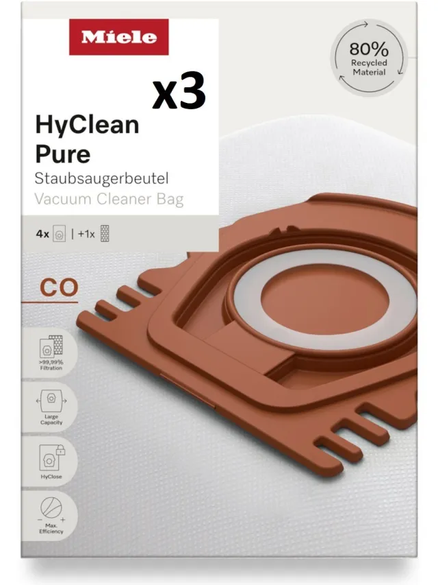Miele 3x Miele CO HyClean Pure stofzuigerzakken - geschikt voor de Guard M1 serie