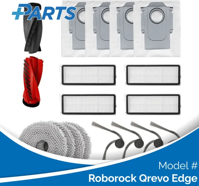 Plus.Parts Roborock Qrevo Edge Onderhoudsset (Plus.Parts® alternatief voor 8.02.0411) Overig
