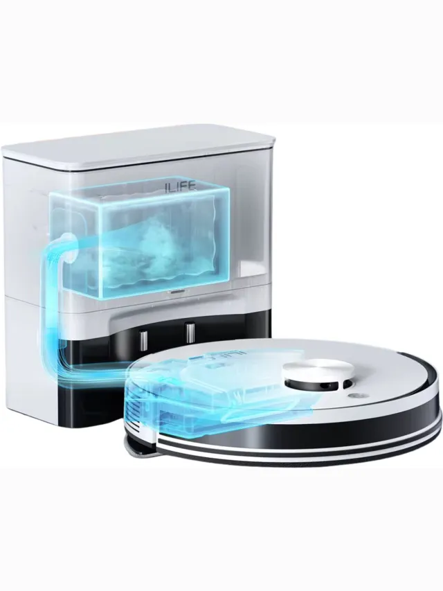 ILIFE Homegoodies ILIFE A30 Pro Robotstofzuiger met Dweilfunctie - 5000Pa Zuigkracht - Zelfleegstation - 60 Dagen capaciteit - Met app wit