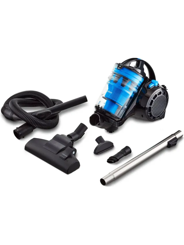 Medion stofzuiger zonder stofzak P2000 (700 watt vermogen, 2 liter stofreservoir, wasbaar HEPA 13 filter, 8,5 m werkbereik, MD 11905) blauw
