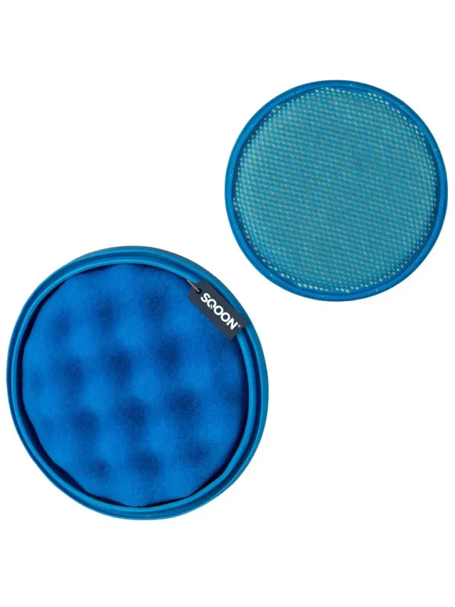 SQOON foamfilter geschikt voor Samsung Cyclone stofzuiger - Gelijk aan DJ63-01467A / VCA-VM40P - Wasbaar - 130 mm Blauw