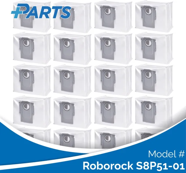 Plus.Parts Roborock S8P51-01 Stofzakken (20 Stuks, Plus.Parts® alternatief voor 8.02.0132) Overig