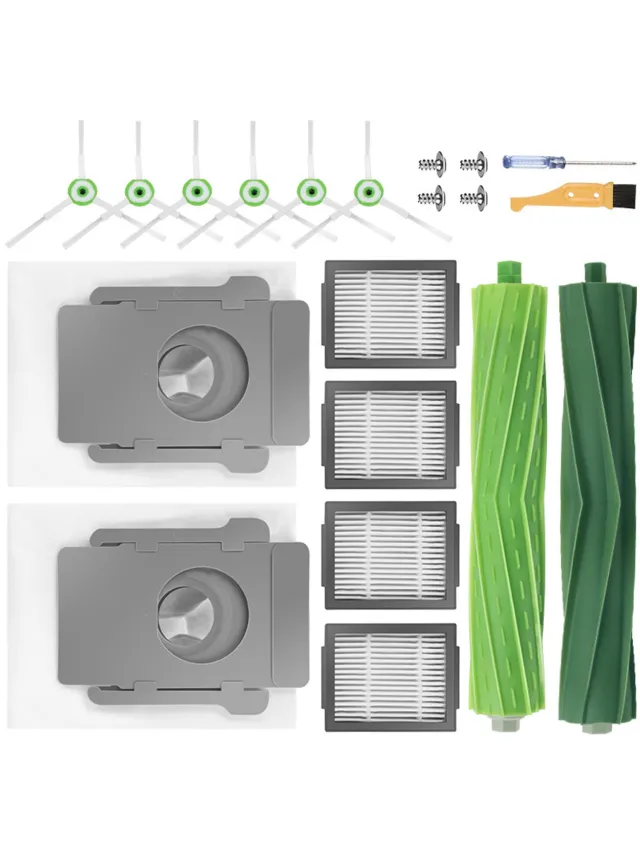 Namajunas 20delige set Onderhoudsset - Geschikt voor iRobot Roomba - i7 i7+ i1 i1+ i3 i3+ i4 i4+ i5 i5+ i6 i6+ i8 i8+ e5 e6 e7 - Geschikt voor iRobot Roomba Onderdelen - Borstel Kit - HEPA Filter - Onderhoudsset – Zijborstel- DUBBEL JAARPAKKET Veelkleurig