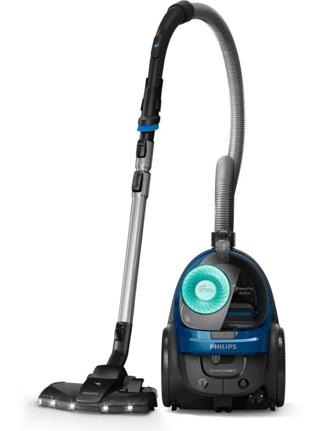 Philips Stofzuiger zonder Zak FC9557/09 - Mondstuk met LED Verlichting - Alle Vloertypen - Sterke Zuigkracht - Met HEPA 13 Allergiefilter - 3 Extra Mondstukken - Blauw