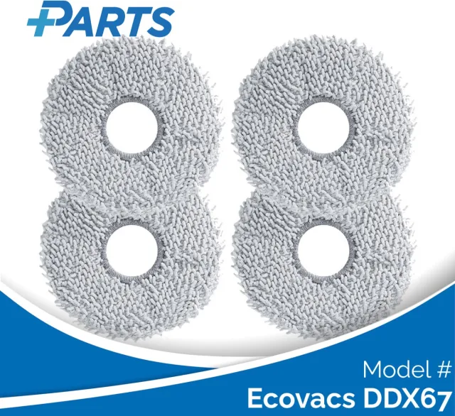 Plus.Parts Ecovacs DDX67 Dweilpads (4 Stuks, Plus.Parts® alternatief voor 201-2425-10B0) Overig