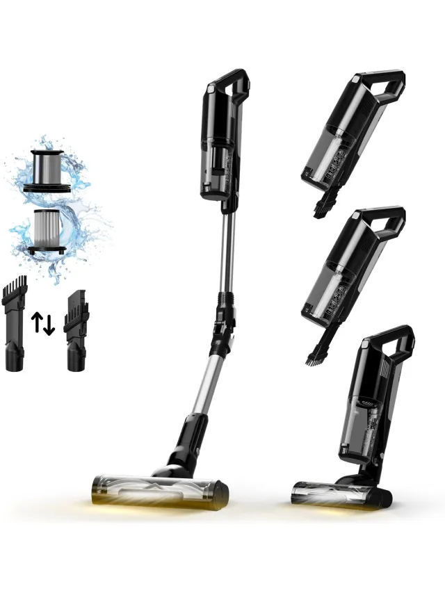 TurboTronic CV11 Steelstofzuiger met flexibele Arm en Handstofzuiger Draadloos - Zwart