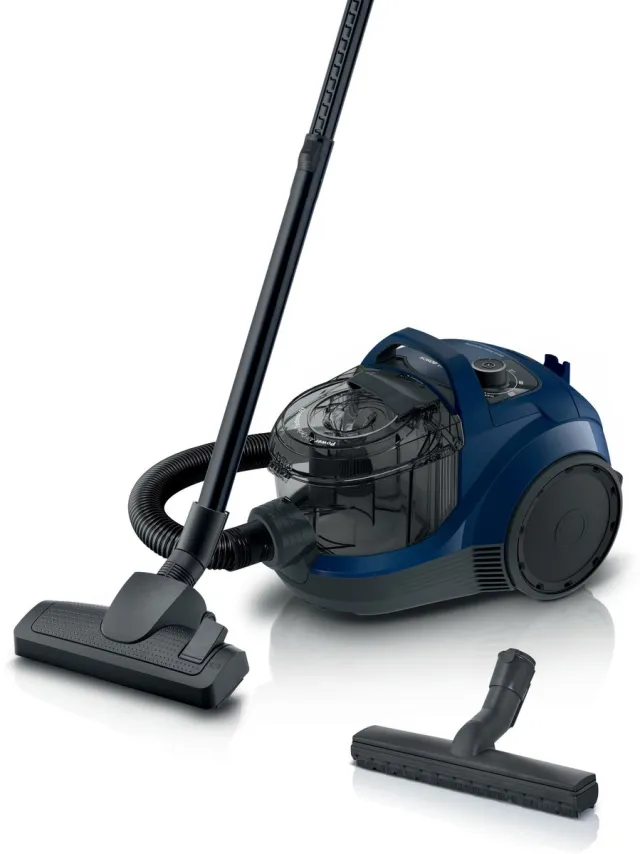 Bosch Serie 4 BGS21X320 stofzuiger 2 l Cilinderstofzuiger Droog 550 W Zakloos Blauw