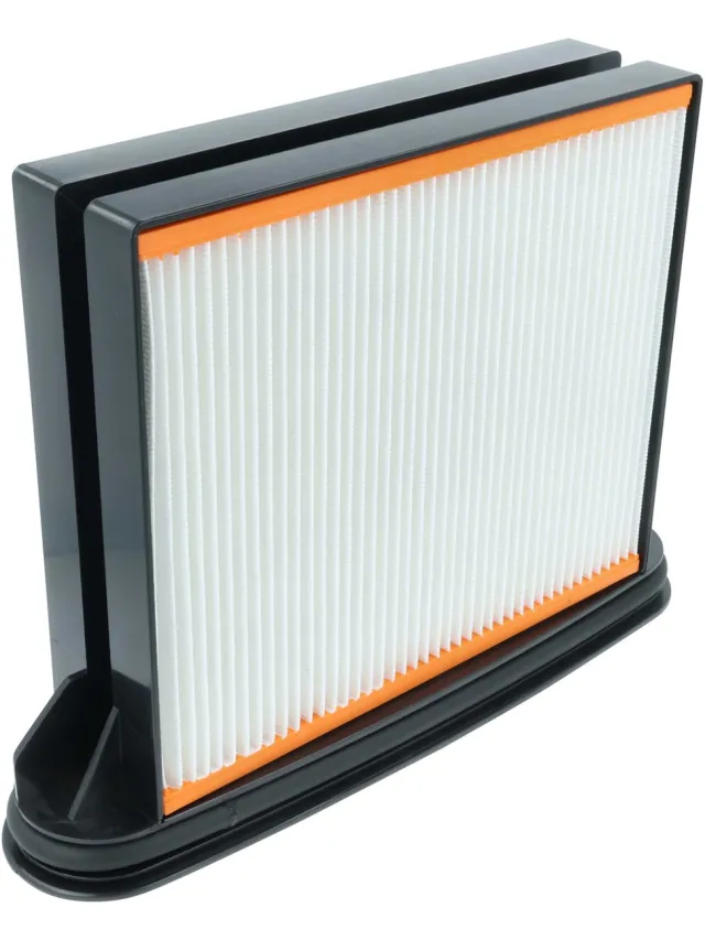 VHBW Plat geplooid filter F8 vervanging voor Milwaukee 4002395351510, 4932373623 voor industriële stofzuigers zwart