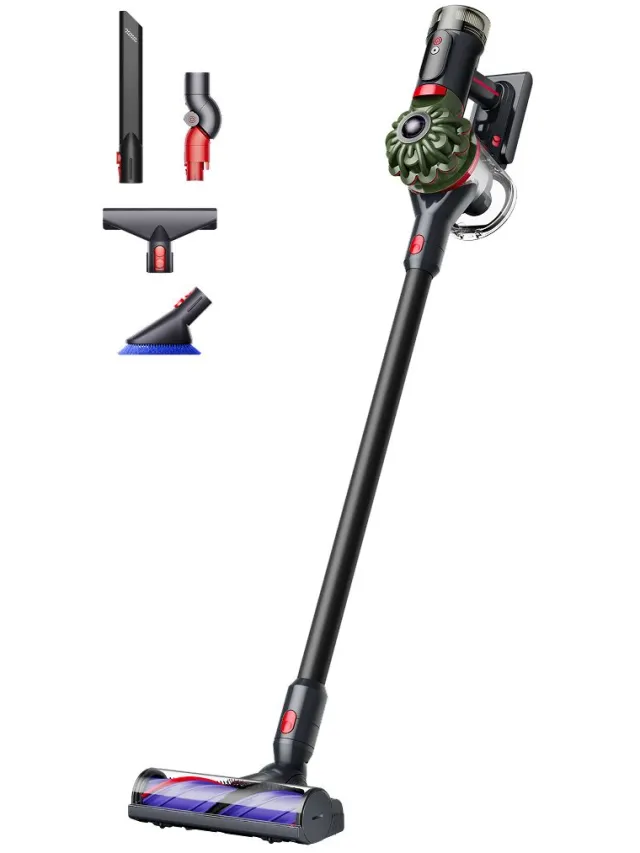 Dyson V8 Cyclone draadloze stofzuiger + Meubelreinigingsset Rood