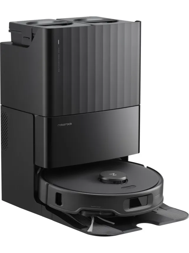 Roborock Qrevo Edge S5A robotstofzuiger - 18500Pa - met dweilfunctie&Liftable mop - anti-verstrengeling - obstakelvermijding - individuele tapijtstrategie - ultradun design - 75 °C heet water mopwas - Zelfreinigend - Zwart - S8 Pro Ultra upgrade