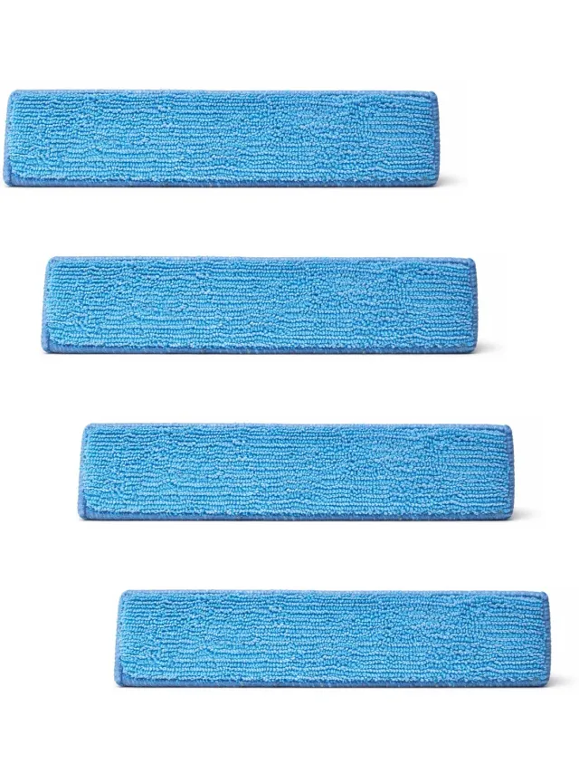 MYBOT Steelstofzuiger Dweildoeken - Geschikt voor E6 Advanced - 4 Stuks - Wasbaar en Herbruikbaar Blauw