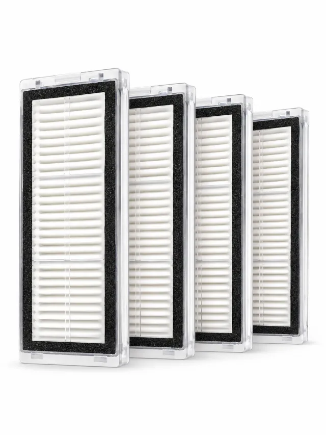 PolkaHome HEPA Filters Geschikt voor Dreame L20 Ultra & L30 Ultra – Robotstofzuiger Filter – Vervangingsfilters – 4 Stuks
