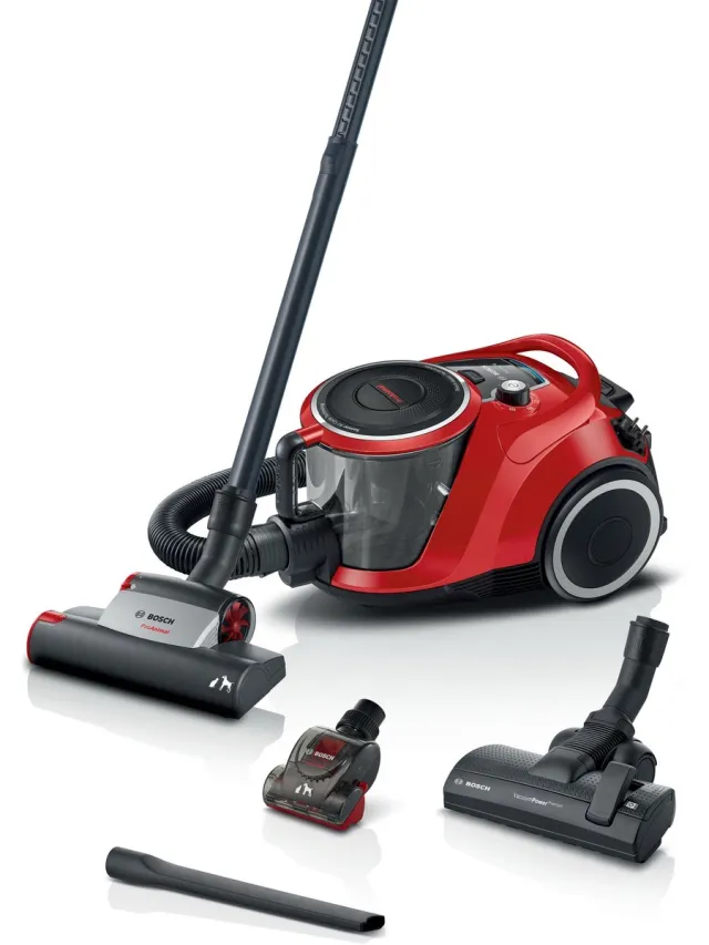 Bosch Serie 6 ProAnimal Cilinderstofzuiger 750 W Zakloos met Turboborstel Rood