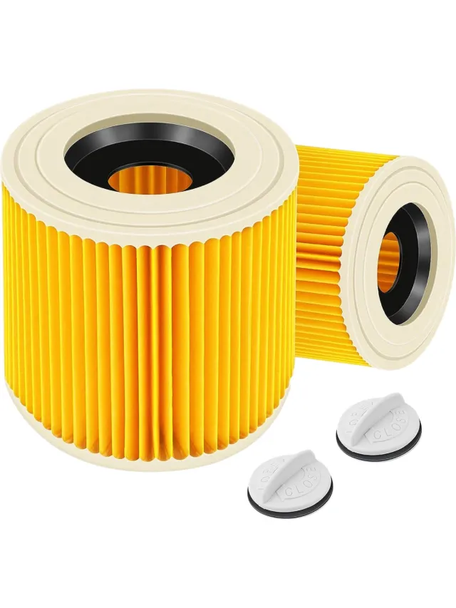 Phonillico Filter voor Karcher WD2 WD3 stoffilter vervanging 6.414-552.0 [Set 2] Beige