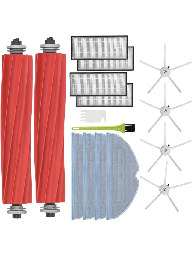 Phonillico Accessoirespakket voor Roborock S7 S7 Plus S7 Pro Ultra S7 MaxV T7s - Filters/mop/zijborstels/rollen Meerkleurig