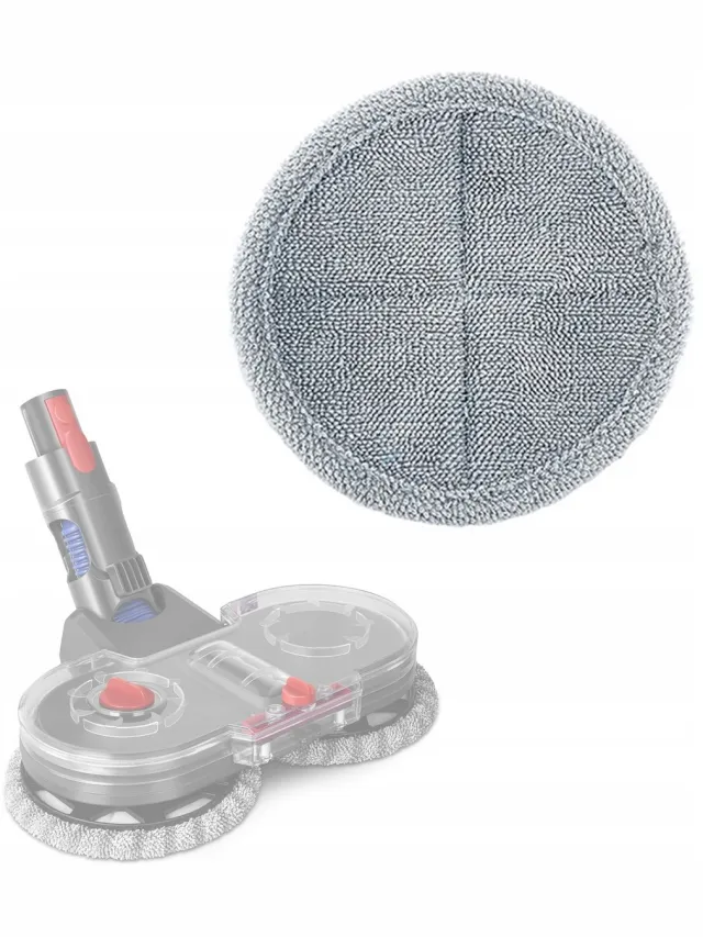Rosfix Mopdoek Vervanging - 160 mm, Wasbaar tot 60°C - Microvezel, Herbruikbaar - Geschikt voor Dyson