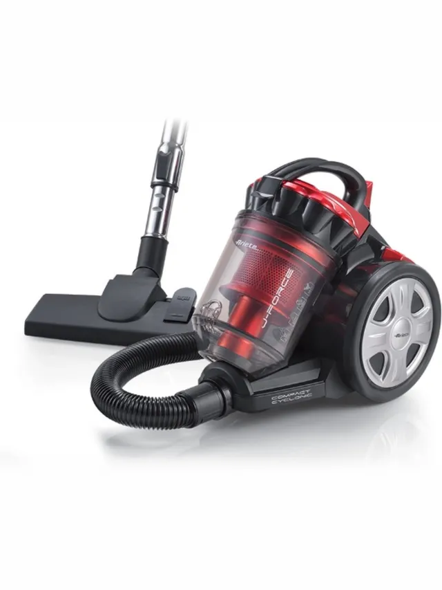 Ariete 2753/00 J-FORCE stofzuiger zonder zak - 700 Watt - 3 liter inhoud - HEPA filter - 5 meter snoer Zwart;Rood
