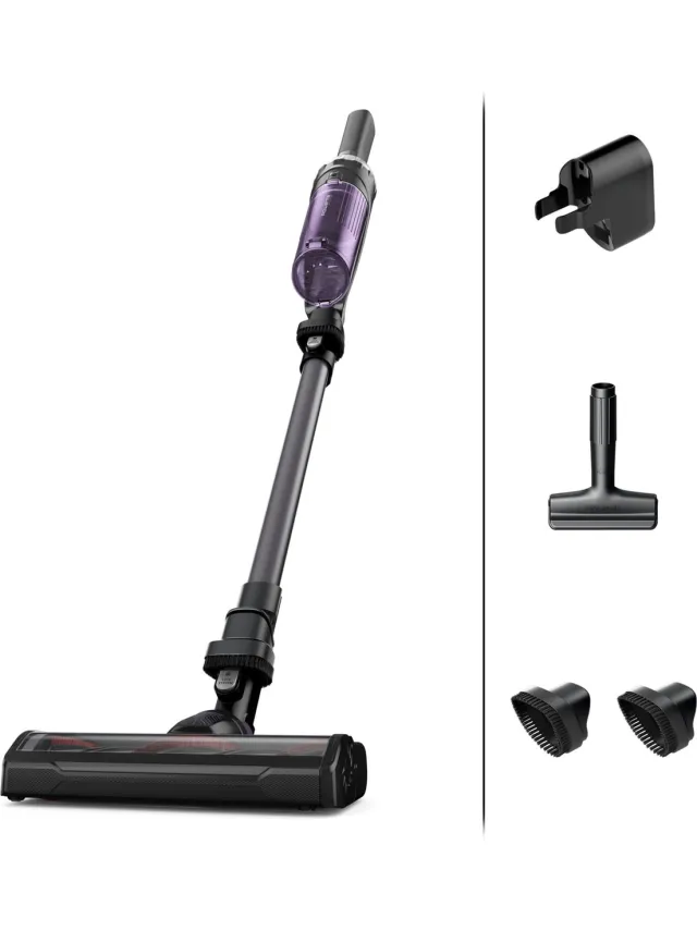 Rowenta X-Nano Essential RH1128 - 2-in-1 Steelstofzuiger - Kruimelzuiger en steelstofzuiger - Draadloos - Ultralicht - Ruimtebesparend Laadstation - 40 min. gebruikstijd Paars / Zwart