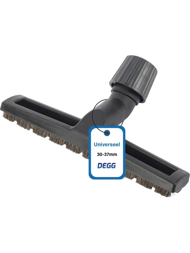 DEGG Stofzuigermond - universeel 30 tot 37mm - parket borstel - stofzuigerborstel univereel - geschikt voor Miele, Philips, AEG, Electrolux, Nilfisk, Rowenta etc. Premium kwaliteit Zwart