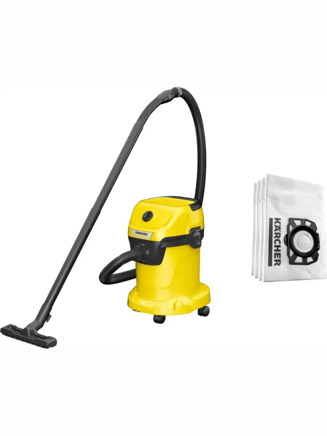 Kärcher Karcher WD 3 V-17/4/20 + Karcher Stofzuigerzak voor WD 2 Plus / WD 3 (4x)
