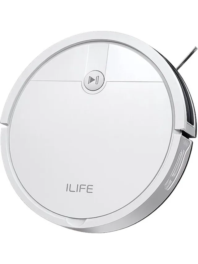ILIFE Cherrys Finds - Robotstofzuiger Met Dweilfunctie - Robotstofzuiger - Robotstofzuiger Met Laadstation - Robotstofzuiger Met Leegstaion - Zelfleegfunctie- 60 Dagen Capaciteit- App/afstandsbediening- 180 Minuten Gebruiksduur Wit