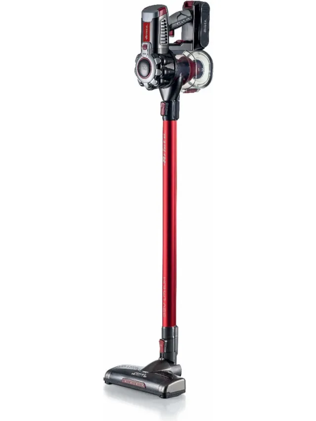 Ariete 2757 draadloze steelstofzuiger - met opzetstukken - Kruimeldief - 45 min accuduur - rood Grijs