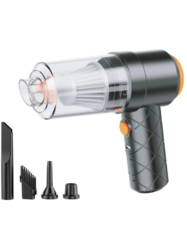 Benson 2-in-1 Stofzuiger en compressor mini 3600 mAh - 4 V - 48 W - 7,4 V oranje