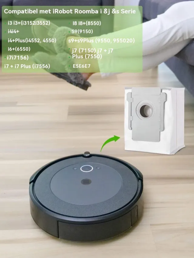 whiqutey Vervangende stofzakken voor automatische stofzuigers - 12 stuks