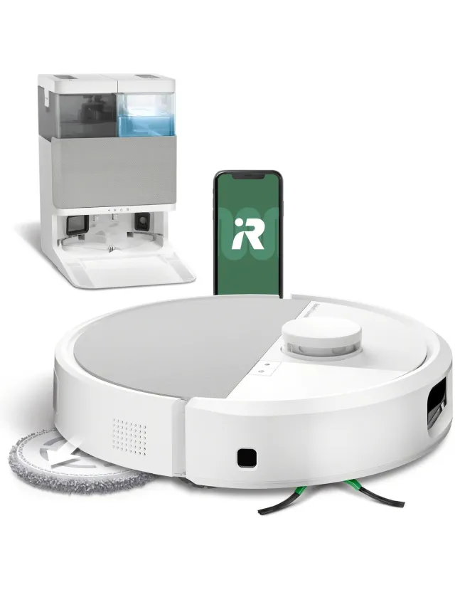 Irobot Roomba® Plus 505 Combo Robot + Autowash™ Dock - Robotstofzuiger met Dweilfunctie - Wit - N1852