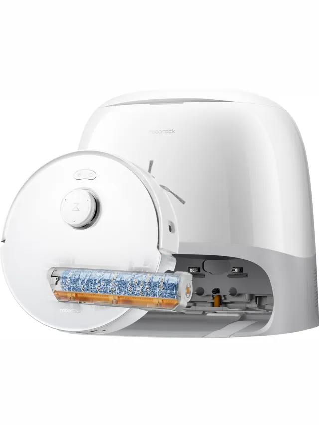 Roborock Qrevo Curv 2 Flow-Robotstofzuiger met dweilfunctie-SpiraFlow Realtime Zelfreinigende Rolmop-20.000 Pa-Dual Zero-Tangle-Systeem-AI Obstakelvermijding-Warmtewas dweil-tapijtbescherming Wit