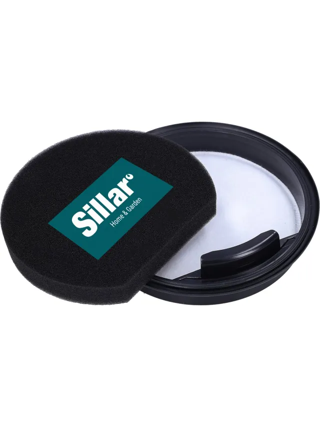 Sillar stofzuigerfilter voor Bosch Serie 2 - wasbaar - complete filterset - schuimfilter - niet-geweven filter - vervanging voor BGS05X240/03, BGS05A320/01, BGS05A322/01 Wit, zwart