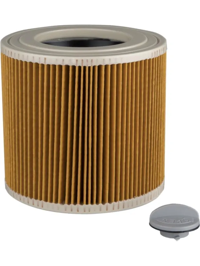 SQOON Patroonfilter geschikt voor Karcher / Kärcher WD1, WD2, WD3 cilinder model - Model 6.414-552.0 Geel