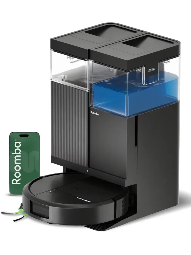 Irobot Roomba Plus 515 Combo Robotstofzuiger met Dweilfunctie – AutoWash™ Dock – 22.000 Pa – Heetwaterreiniging – LiDAR – Zelflegend – Zwart