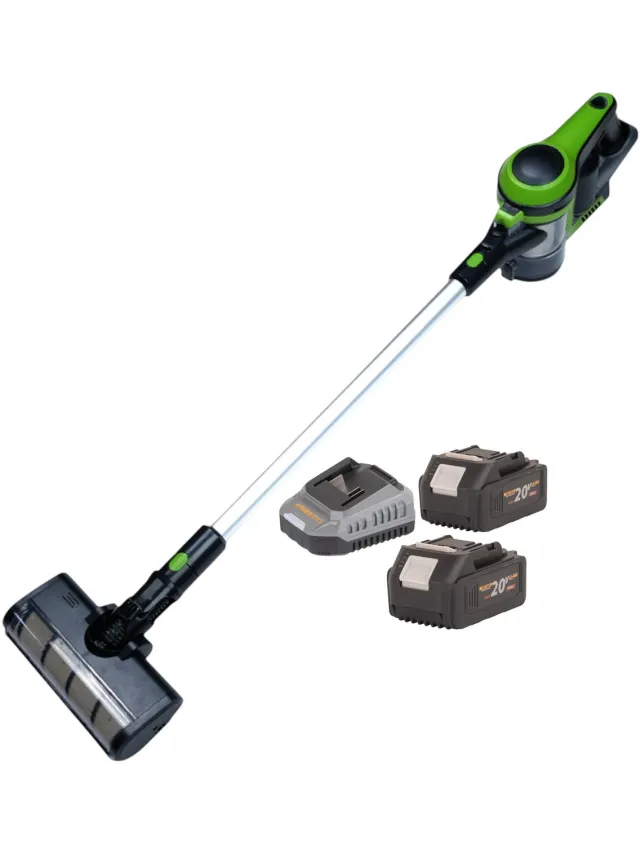 Procraft VP30 accustokstofzuiger 20 V 0,8 l borstelloos + 2x accu 4,0 Ah + oplader Groen