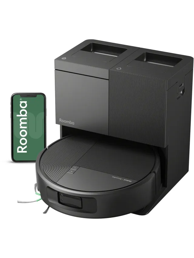 Irobot Roomba Combo Max 615 Robotic Vacuum Cleaner Black Zwart
