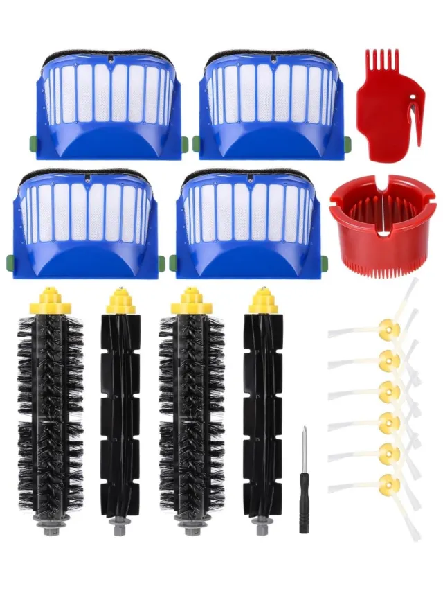 SSTRWGOOD Vervangende borstelset geschikt voor iRobot Roomba 600-serie (605, 606, 610, 615, 616, 620, 621, 625, 630, 631, 632, 650, 651, 653, 655, 660, 670, 671, 676, 680, 681) – Accessoireset met filters en borstels – 17-delige set Nee