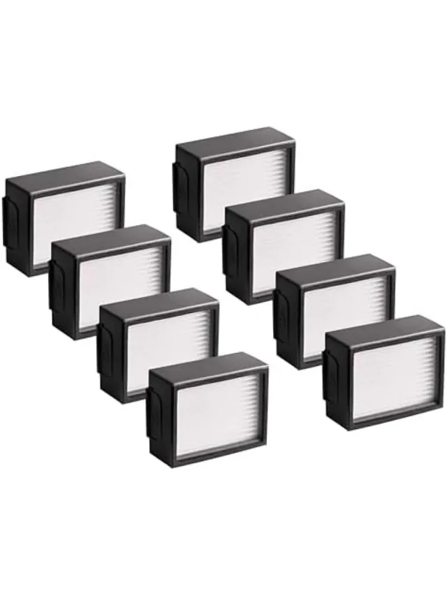 PromoHome Vervangende HEPA Luchtfilterset voor Robotstofzuigers - 8 Stuks - Universele Compatibiliteit met Diverse Modellen (Exclusief Combo J7+ en J9+) Wit