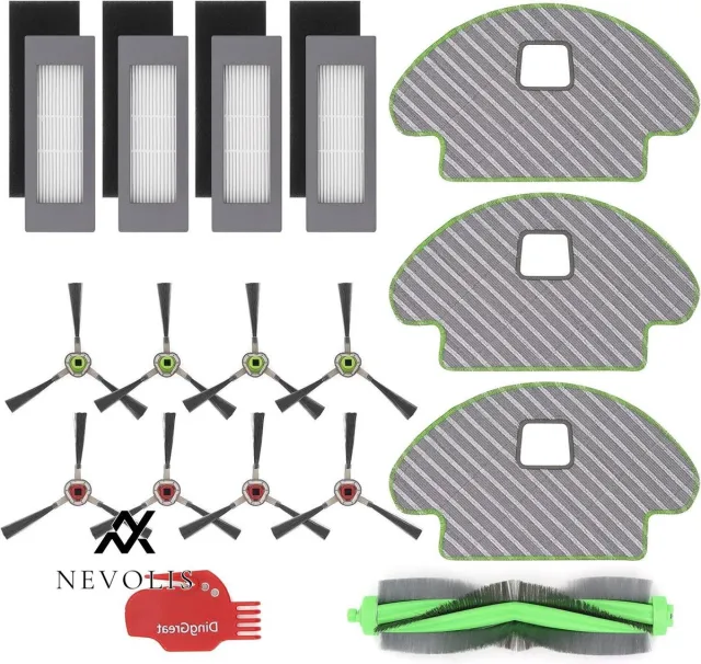 Nevolis Great Accessories for iRobot Roomba Combo113 R113840 Robot Vacuum Cleaner - Main Brush Side Brushes Filters Mop Cloths Cleaning Brush . Divers